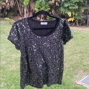 Vintage Calvi Klein Sequined T